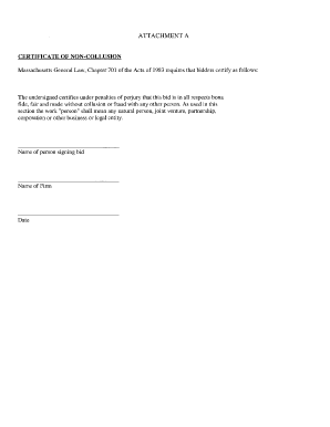 Attachment application letter - printable statement of non collusion massachusetts