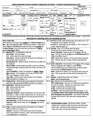 Virginia TB Contact Investigation Form