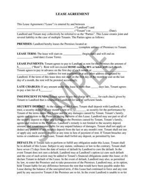 Residential Lease Agreement w/Option to Purchase