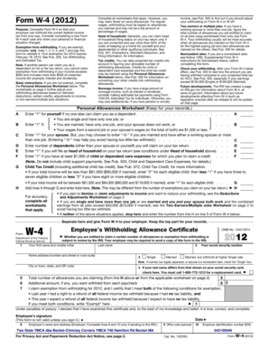 Form W-4 (2012)