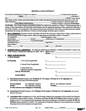 Regional Sales Contract