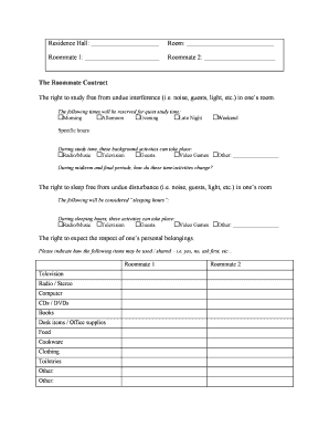 Roommate Contract
