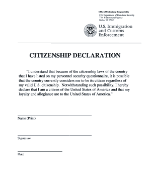Citizenship Declaration Form