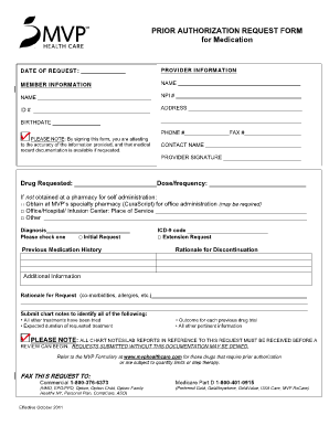 Prior Authorization Request Form for Medication