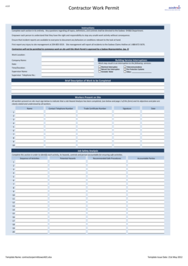 Contractor Work Permit