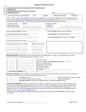 Income Withholding Order for Support