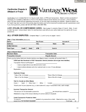 Land conversion affidavit format - Cardholder Dispute Affidavit of Fraud.xls