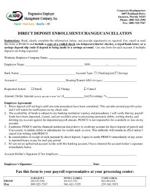 Direct Deposit Enrollment Form