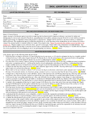 Dog Adoption Contract