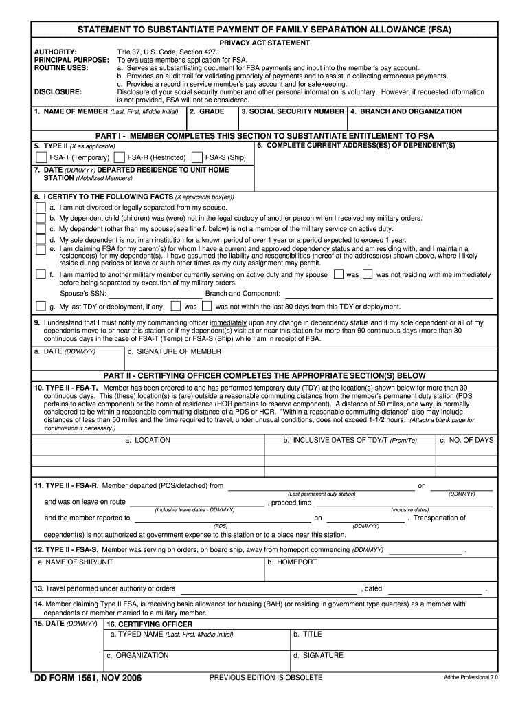 dd form 1561 Preview on Page 1.