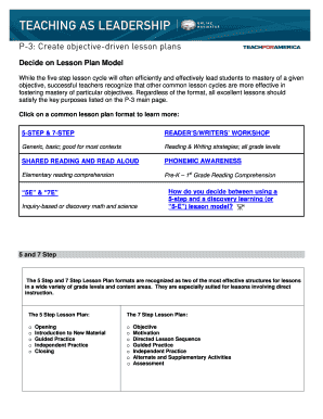 5-Step Lesson Plan Template