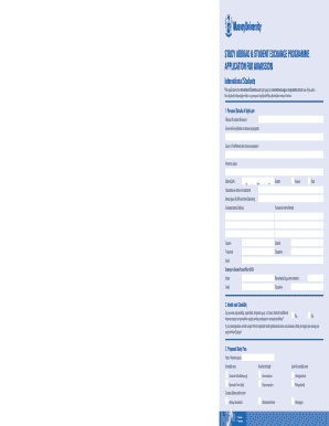 Massey University Study Abroad Application Form