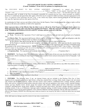 Exclusive Right to Sell Listing Agreement