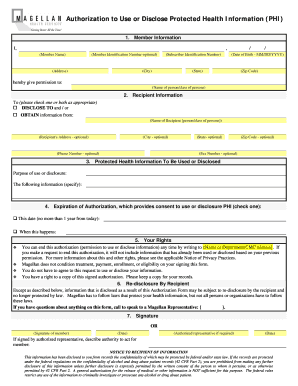 Authorization to Use or Disclose Protected Health Information (PHI)