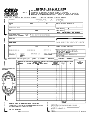 Dental Claim Form