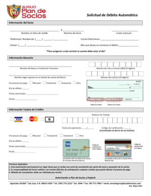 Solicitud de Débito Automático