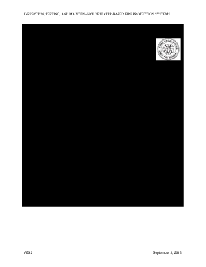 California Fire Sprinkler System Inspection Form