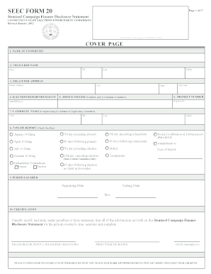 Connecticut Campaign Finance Disclosure Statement