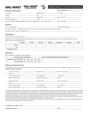 Application For Employment