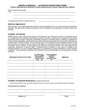 Author Signatures Form
