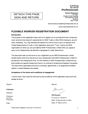 Flexible Worker Registration Document
