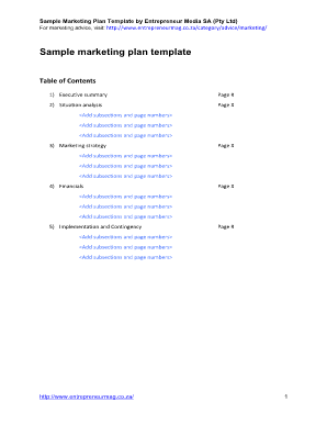 Real estate market analysis template - marketing plan sample pdf download