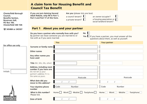 Housing Benefit and Council Tax Benefit Claim Form