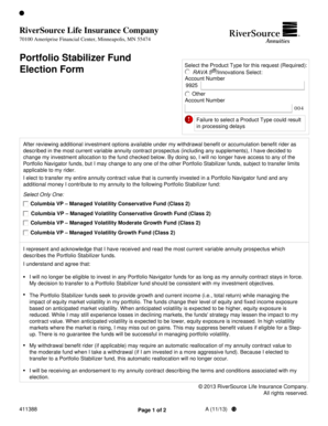 RiverSource Portfolio Stabilizer Fund Election Form