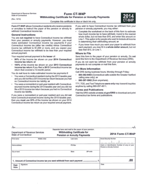 Fillable Online Form CT-W4P allows Connecticut residents who receive ...