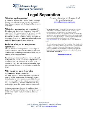 Marriage separation checklist pdf - arkansas legal separation forms