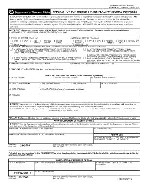 US Flag for Burial Application