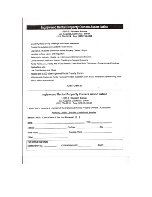 Fillable Online APPLICATION TO RENT/SCREENING FEE s CALIFORNIA Fax ...