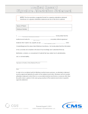 CMS Signature Attestation Statement
