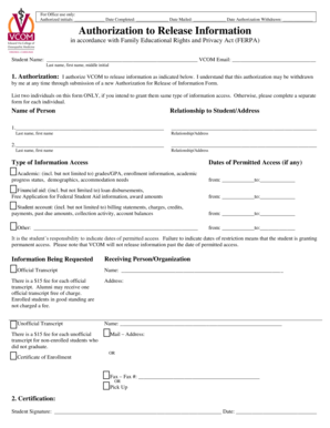 Authorization to Release Information
