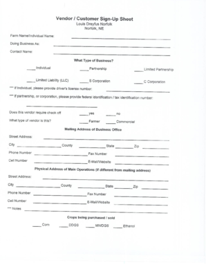 Ups signature release form pdf - Vendor! Customer Sign Up Sheet - louis dreyfus commodities