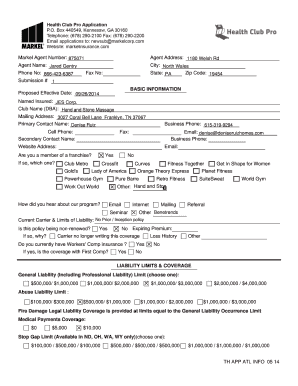 Health and Fitness Insurance Application