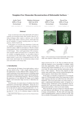 Scholarship form template - Template-Free Monocular Reconstruction of ... - ResearchGate - infoscience epfl