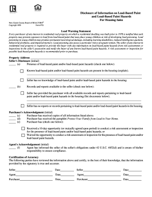 Lead-Based Paint Disclosure Form