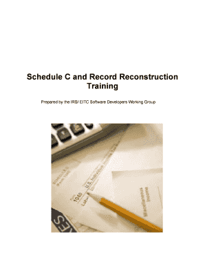 Schedule C and Record Reconstruction Training