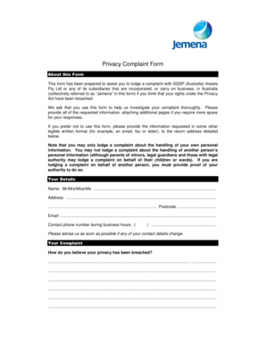 Privacy Complaint Form