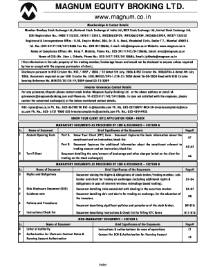 KYC Application Form for Indian Stock Trading