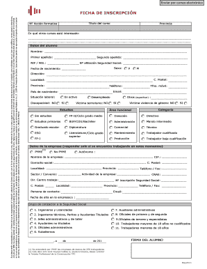 FICHA DE INSCRIPCIÓN