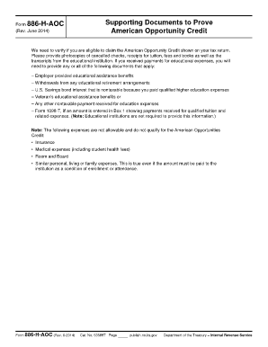 Form 886-H-AOC Supporting Documents