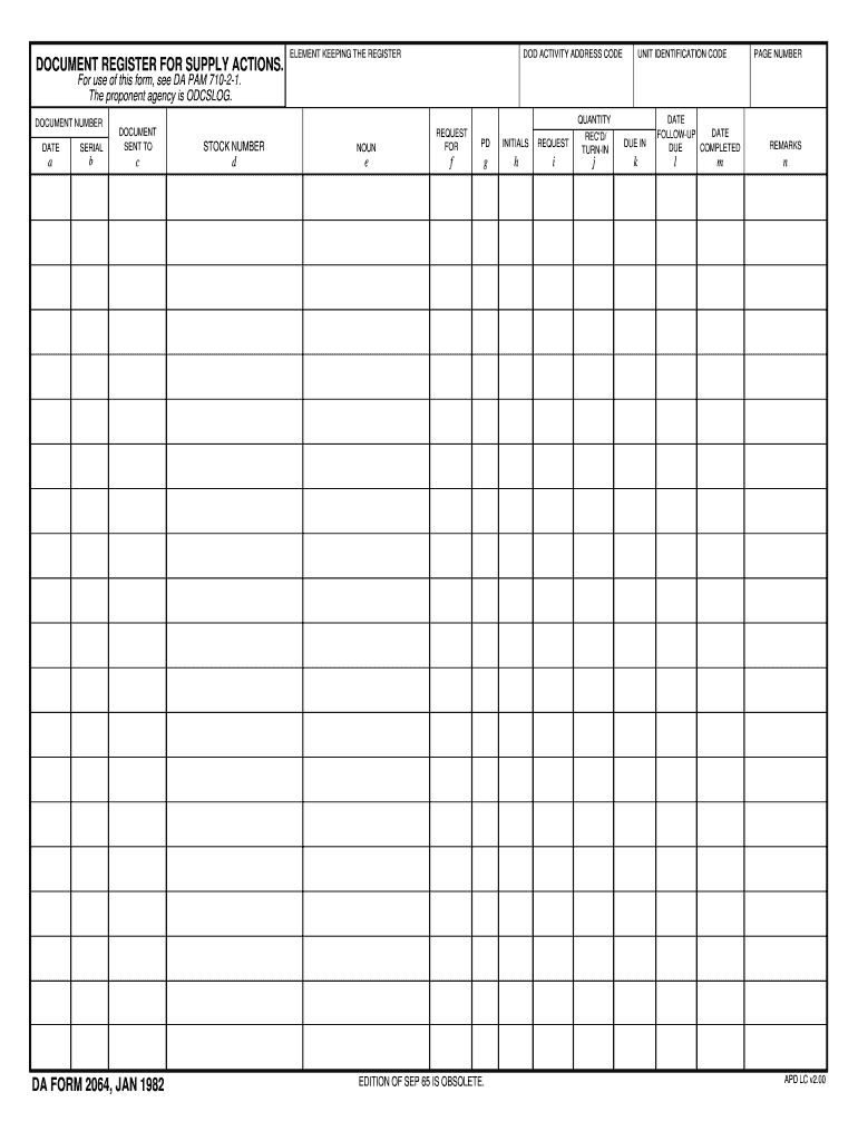 da form 2064 Preview on Page 1