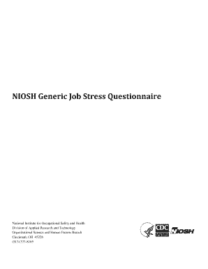 NIOSH Generic Job Stress Questionnaire