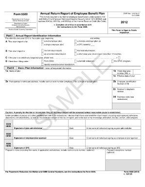 Form 5500 Annual Return/Report of Employee Benefit Plan