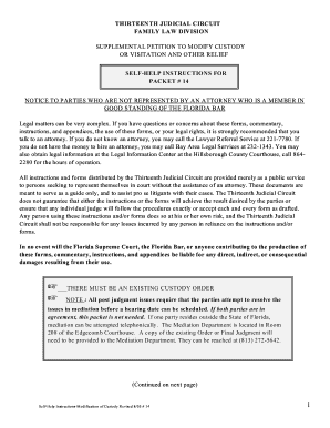 Florida Supplemental Petition to Modify Custody
