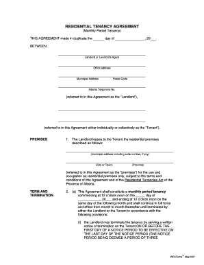 Residential Tenancy Agreement