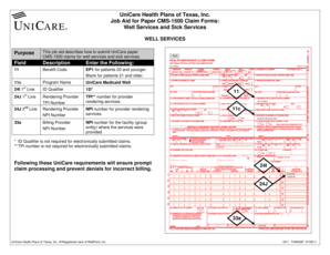 Job Aid for Paper CMS-1500 Claim Forms