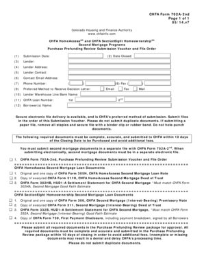 CHFA Form 702A-2nd Page 1 of 1 05/14.v7